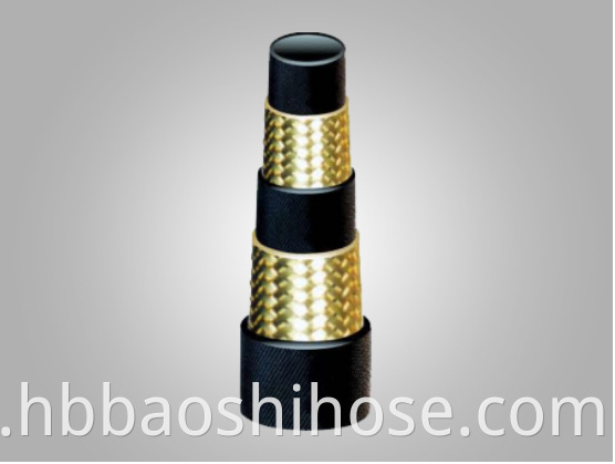 High Pressure Two Steel Wire Braided Reinforcements Rubber Hose 